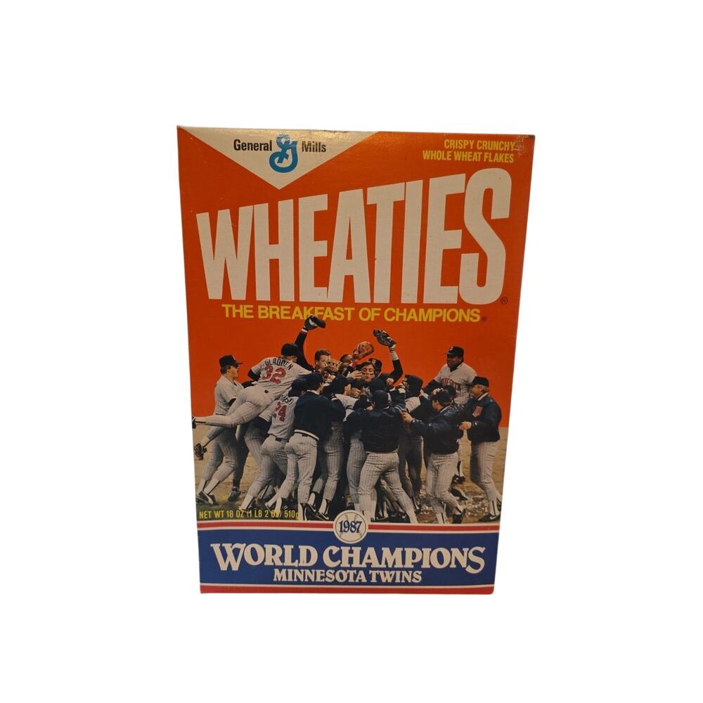 Wheaties - 1987 Minnesota Twins World Series Champions Cereal Box - Sealed